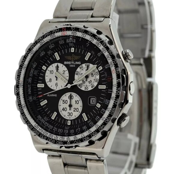 Breitling 42mm Men's Navitimer Jupiter Pilot Alarme Chrono Watch - Picture 1 of 7